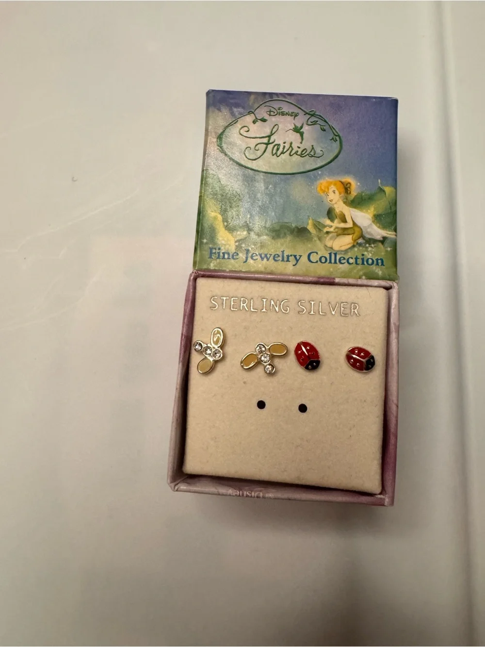 Kids Sterling Silver Ladybug Stud Earrings - Red 2 pair